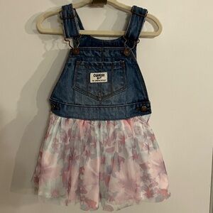 OshKosh B'gosh Blue Denim with Pink Floral Skirt